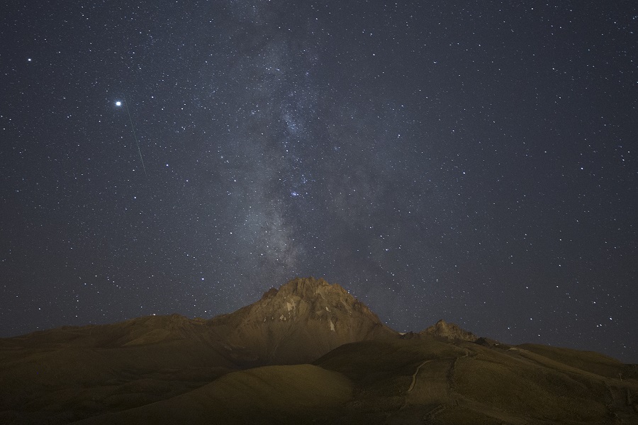 Gökyüzünde meteor gözlemi