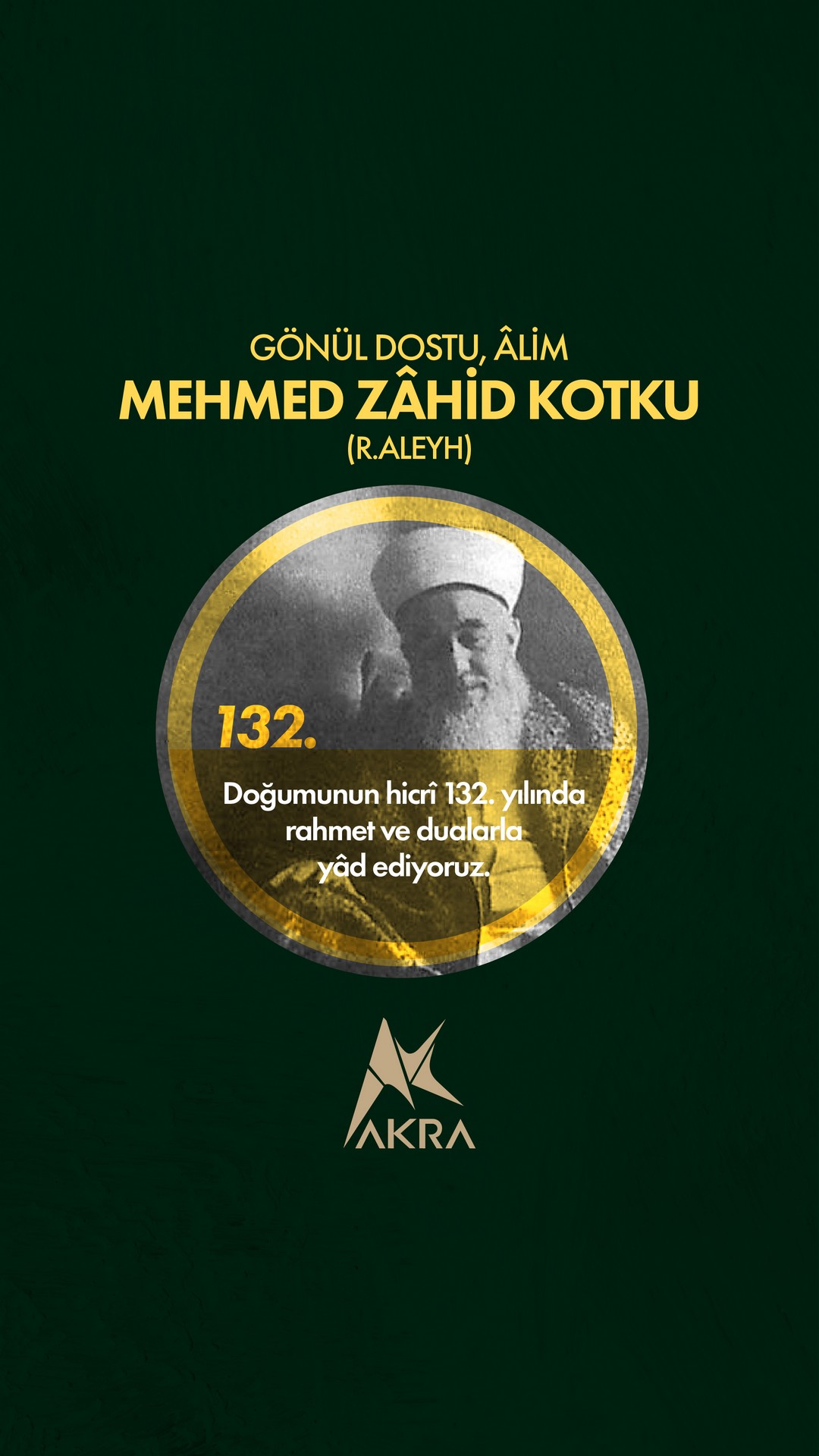 MEHMED ZAHİD KOTKU 132. YIL